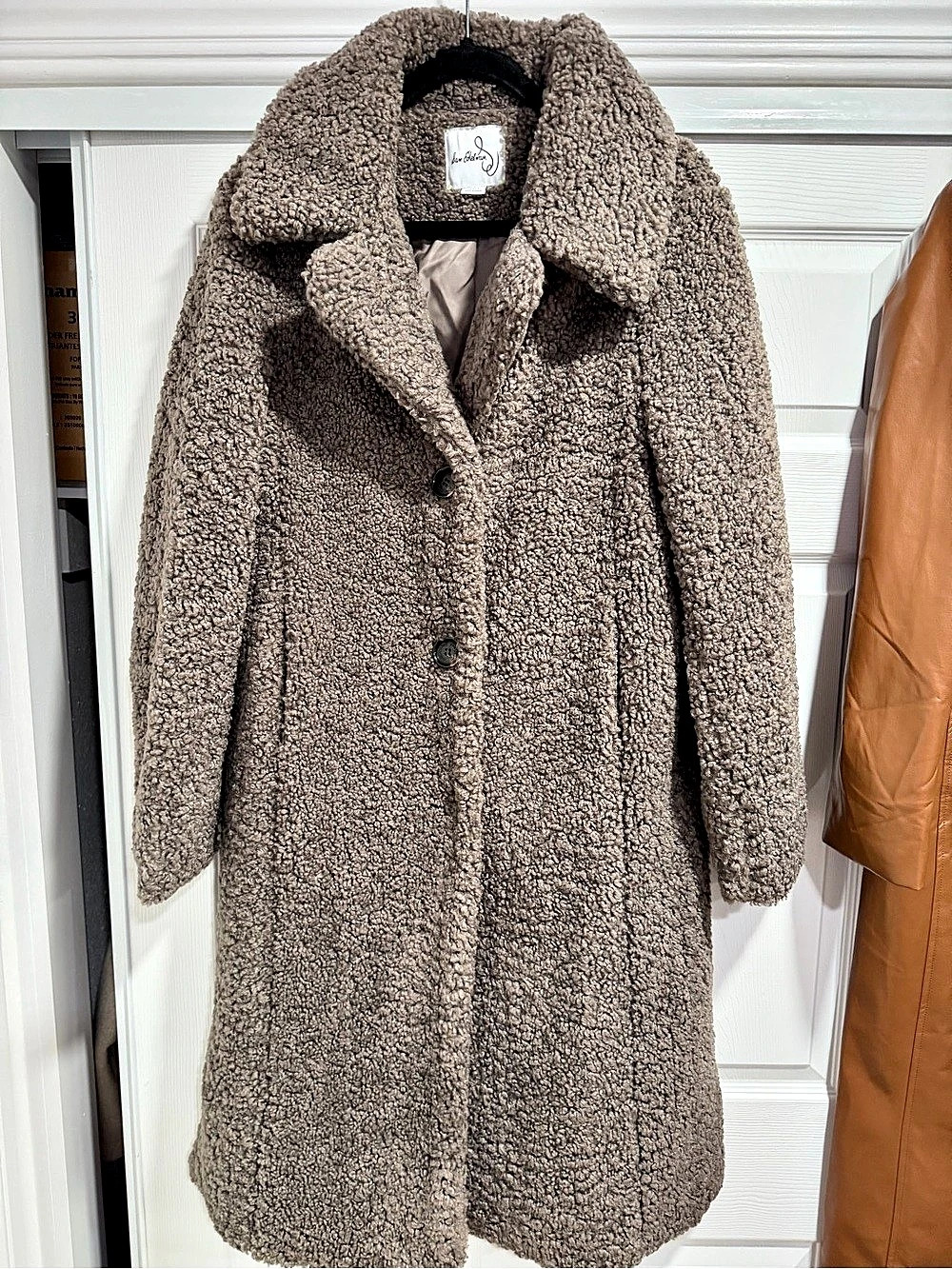 Sam Edelman Teddy Coat in Brown Large